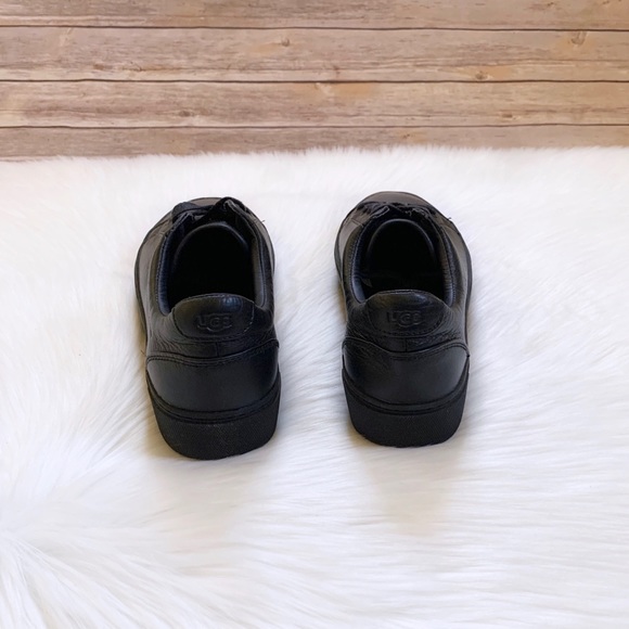 UGG Zilo Black Leather Sneakers - Picture 2 of 7